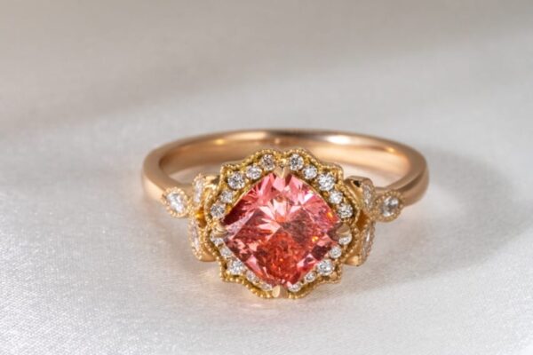 Romantic and Rare: The Heart Diamond Ring Pink